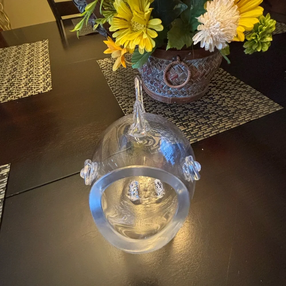Clear Glass Fish Shaped Bowl